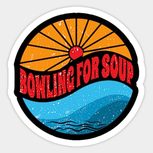 Bowling Vintage Proud Name Birthday Styles Soup Sticker